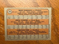 1972 Topps – 1972 Rookie Stars Carlton Fisk, Cecil Cooper, Mike Garman #79 (RC)