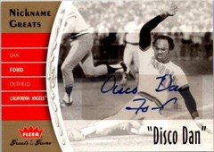 2006 Greats of the Game DAN FORD California Angels Nickname Greats AUTO