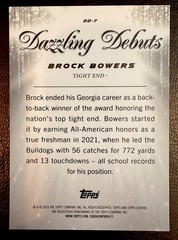 Brock Bowers 2024 Topps Chrome Dazzling Debuts SP RC #DD-7 Las Vegas Raiders