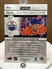2024-25 Upper Deck Synergy #IM-6 Connor McDavid NHL Impressions Magenta #/599