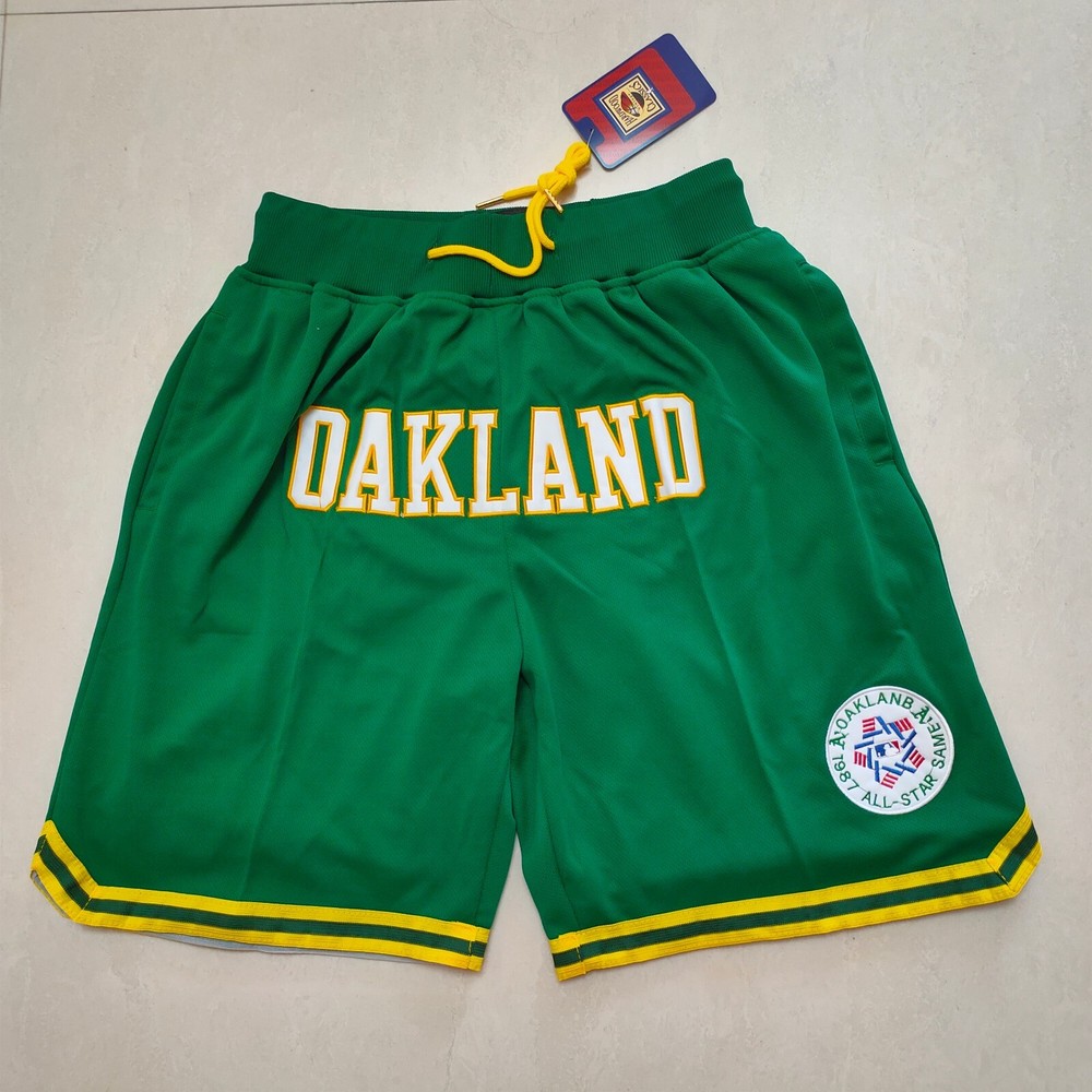 Hot Oakland Athletics Major League Baseball Men Green Shorts Size:S-3XL