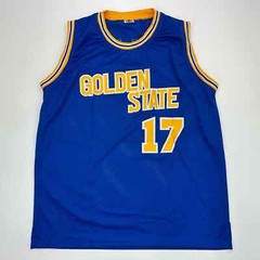 Facsimile Autographed Chris Mullin Golden State Blue Reprint Jersey Size Mens XL