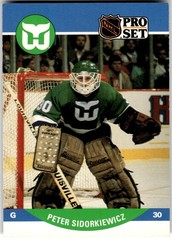 1990-91 Pro Set #451 Peter Sidorkiewicz Hartford Whalers NHL Hockey