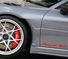 SET of 3 Premium 2023-26 PORSCHE 718 Spyder RS Style Sticker Door Decal Weissach