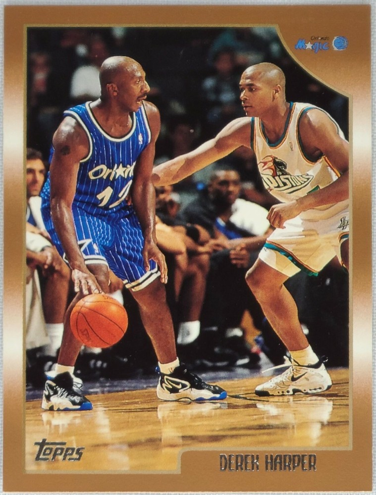 1998-1999 Topps NBA Basketball #24 Derek Harper Orlando Magic Guard