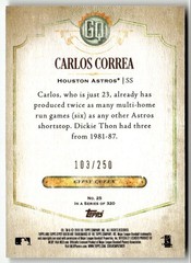 2018 Topps Gypsy Queen Blue Carlos Correa /250 #H-23