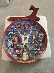 Danbury Mint Joe Montana Large 12 Inch Career Statistics Plate # AC- 7851……