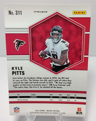 2021 Panini Mosaic – Rookies Kyle Pitts #311 Reactive Blue Mosaic Prizm (RC)