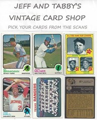 1973 TOPPS BASEBALL 151 TO 320 / SEE DROP DOWN MENU FOR CARD YOU WILL RECEIVE
