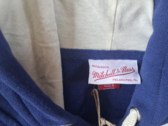 Mitchel & Ness Mens Dodgers 2XLB Hoodie Heavyweight Embroidered Varsity Logo NWT