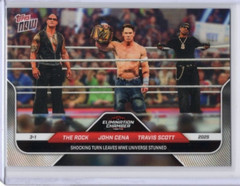 2025 Topps now WWE John Cena The Rock Travis Scott Universe Stunned #27