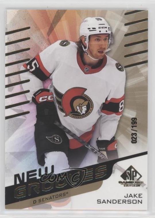 2022 SP Game Used Edition New Grooves Gold 23/199 Jake Sanderson Rookie RC 6o3