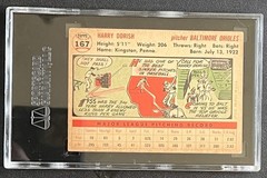 1956 Topps #167 Harry Dorvish White Back Rare WB. SGC 3.5 (45)–VG+