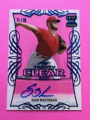 2021 Leaf Trinity Clear Auto Platinum /99 Sam Bachman #CA-SB3 Autograph