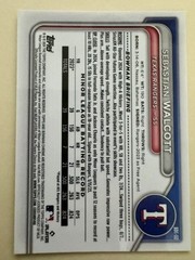 2024 Bowman Draft Sapphire Sebastian Walcott Gold /50 Rangers #BDC-112