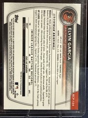 2025 Bowman – Chrome Prospects Elvin Garcia #BCP-124 Fuchsia Refractor /199 (RC)