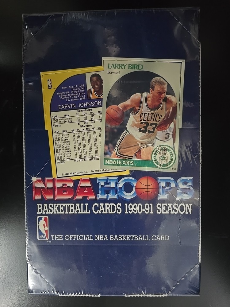 1990-91 NBA Hoops Basketball Sealed Box 36 Packs Mendez Brothers