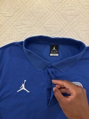 SMU Mustangs Air Jordan Dri Fit Mens XL Polo Shirt Blue Short Sleeve Preppy