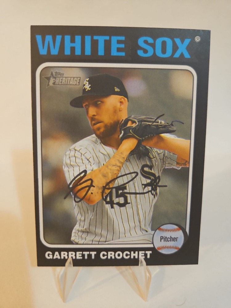 2024 Topps Heritage High Number – Garrett Crochet #627 Black Border /50