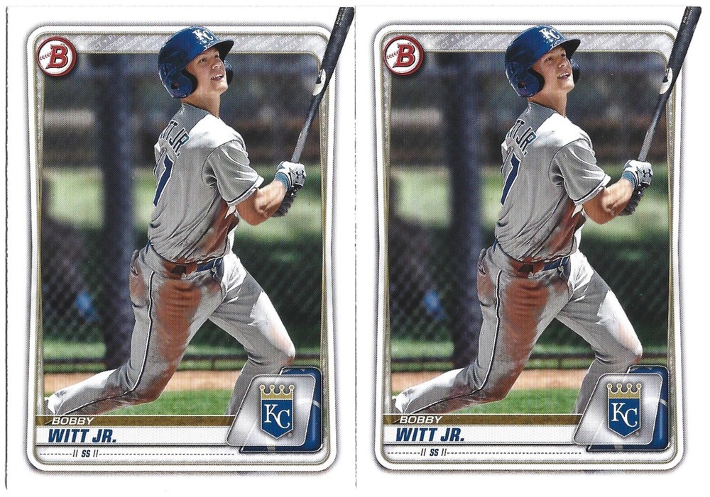 (2) 2020 Bowman Draft Bobby Witt Jr. Prospect Card #BD-152 Lot