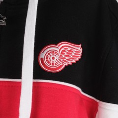 Starter Detroit Red Wings Power Forward Jacket Hoodie Red Black Retro NWT