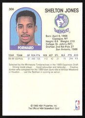1989-90 Hoops Shelton Jones Minnesota Timberwolves #306