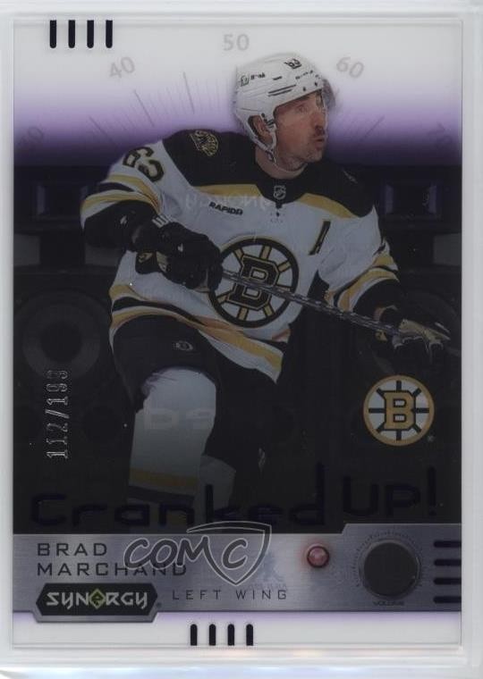 2023-24 Upper Deck Synergy Cranked Up Purple 112/199 Brad Marchand #CR-BM 1ik9