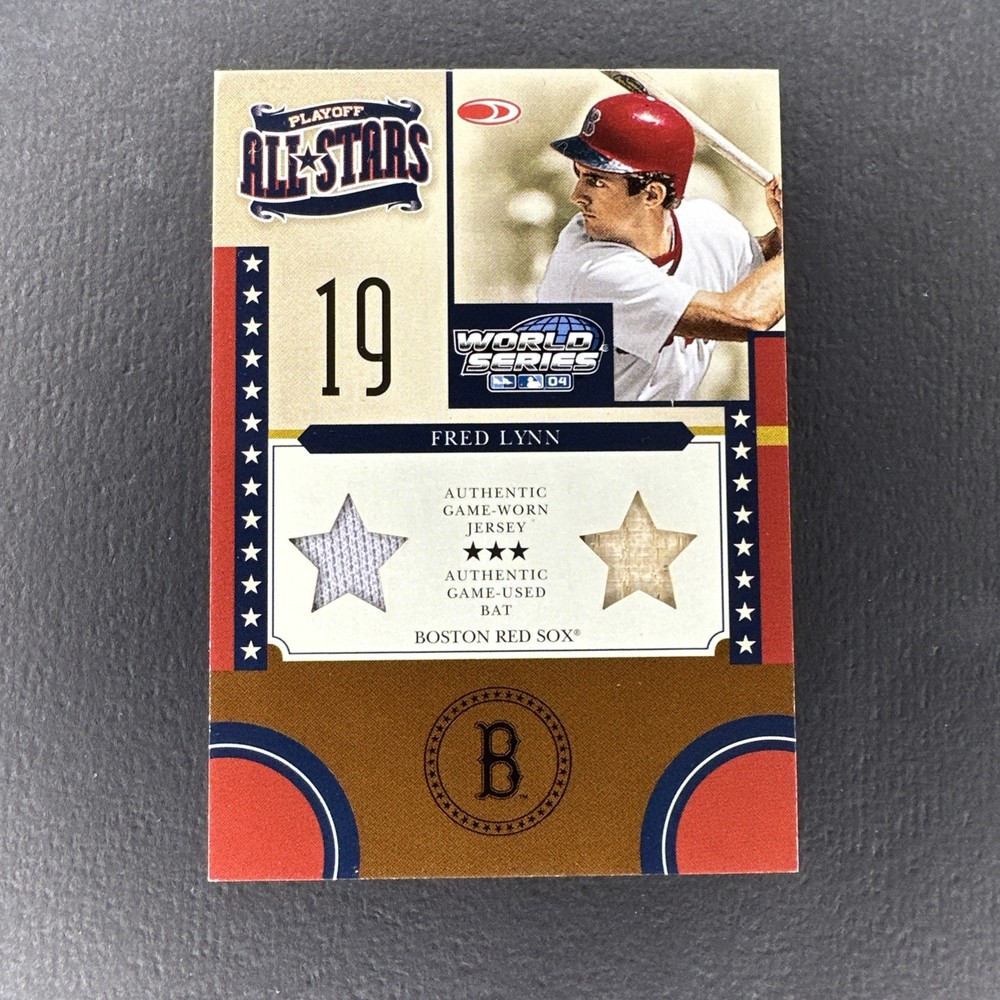 Fred Lynn 2004 Donruss Playoff All Stars Jersey & Bat #PAS-14 #09/50