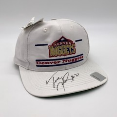 Vintage Denver Nuggets NBA Split Bar Snapback Hat The Game Signed Tom Hammonds