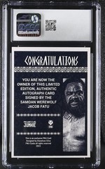 Jacob Fatu 2023 Pro Wrestling Junkie On Card Autograph Samoan Werewolf CGC 7