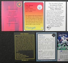 Troy Aikman 9-Card Lot _ Exact Lot (E) includes Promo and Limited-Print Cards