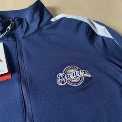 Antigua M Medium Genuine MLB Succeed Desert Dry Milwaukee Brewers Navy Women