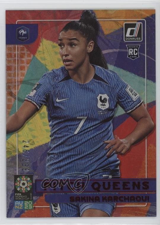 2023 Donruss FIFA Women&rsquo;s World Cup Red /299 Sakina Karchaoui #10 Rookie RC 18en
