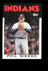 1986 Topps Traded #77T Phil Niekro Cleveland Indians HOF QTY
