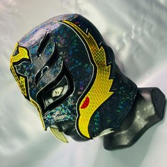 King Mysterio Semi professional Lucha Wrestling Mask Mascara luchador Black Gold