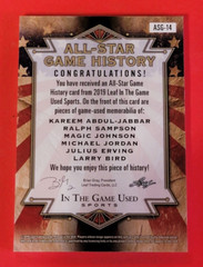 MICHAEL JORDAN JERSEY CARD #d30/30 LARRY BIRD MAGIC JOHNSON DR J KAREEM JABBAR