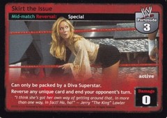 Stacy Keibler 2004 Comic Images WWE Raw Deal Divas Overload Card #77 Skirt The