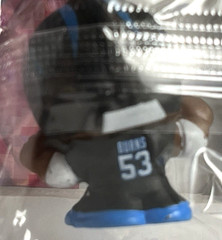 Brian Burns NFL Teenymates 1&Prime; Figure w/ GREEN & PINK MOSAIC Prizms. PANTHERS LB