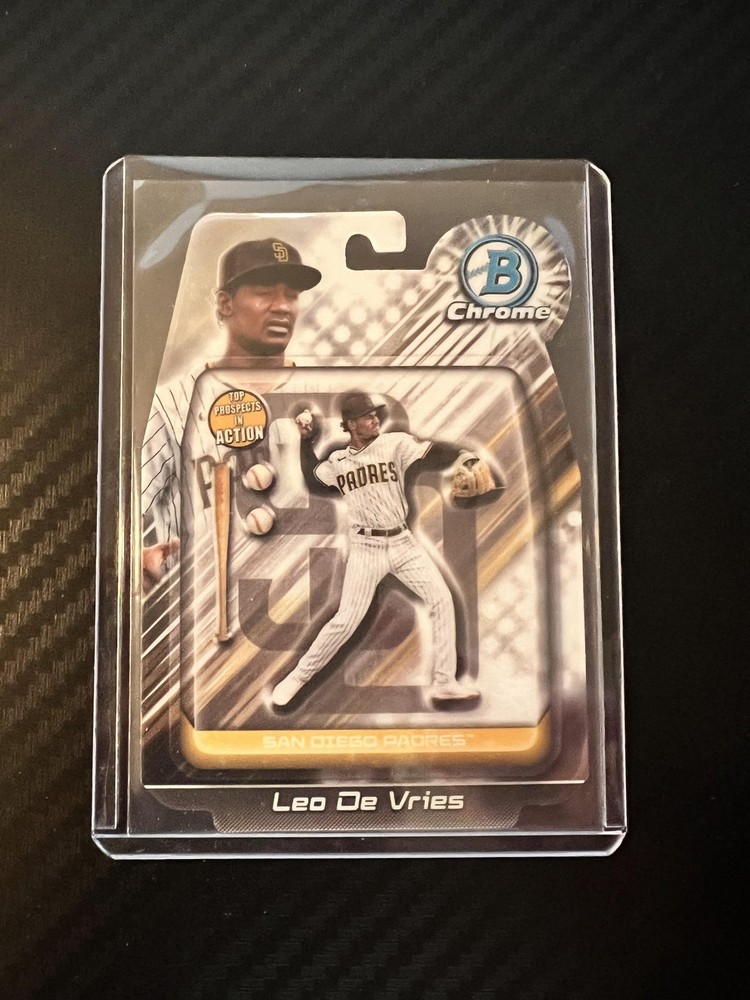 2024 Bowman Draft #BIA-24 Leo De Vries Bowman In Action