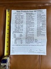 NETPRO Tennis Card Original Order Sheets 1990&rsquo;s (2 Promo Cards Included)