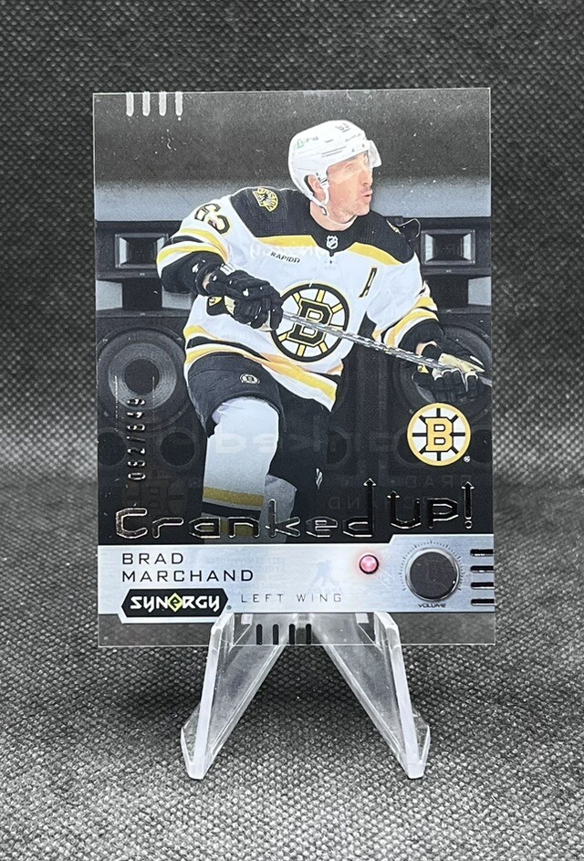 Brad Marchand #CR-BM Cranked Up 082/849 2023-24 Upper Deck Synergy Bruins