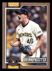 2026 Topps #684 Quinn Priester SN Milwaukee Brewers Gold #/2026