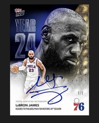 LeBron James-Year 24 76ers 2026-27 NBA ToppsNOW PRESALE Chance At 1/1 Auto *read