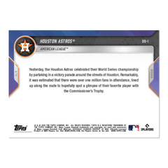 2022 Topps Now #OS-1 Houston Astros WORLD SERIES TROPHY