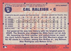 2026 TOPPS MLB – Cal Raleigh – 1991 35th Anniversary Insert #T91-88 Mariners
