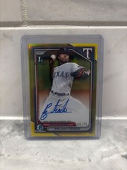 EMILIANO TEODO 2024 Bowman Chrome 1st Yellow Parallel AUTO /75 Rangers