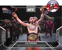 Ilia Topuria 2024 UFC TOPPS NOW Card 27 Wins 1st Featherwight Tilte