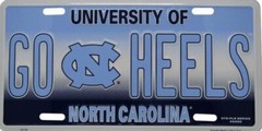 University of North Carolina License Plate 12” x 6”