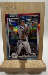 2026 Topps Chrome Alex Freeland Red White And Blue Refractor RC Dodgers