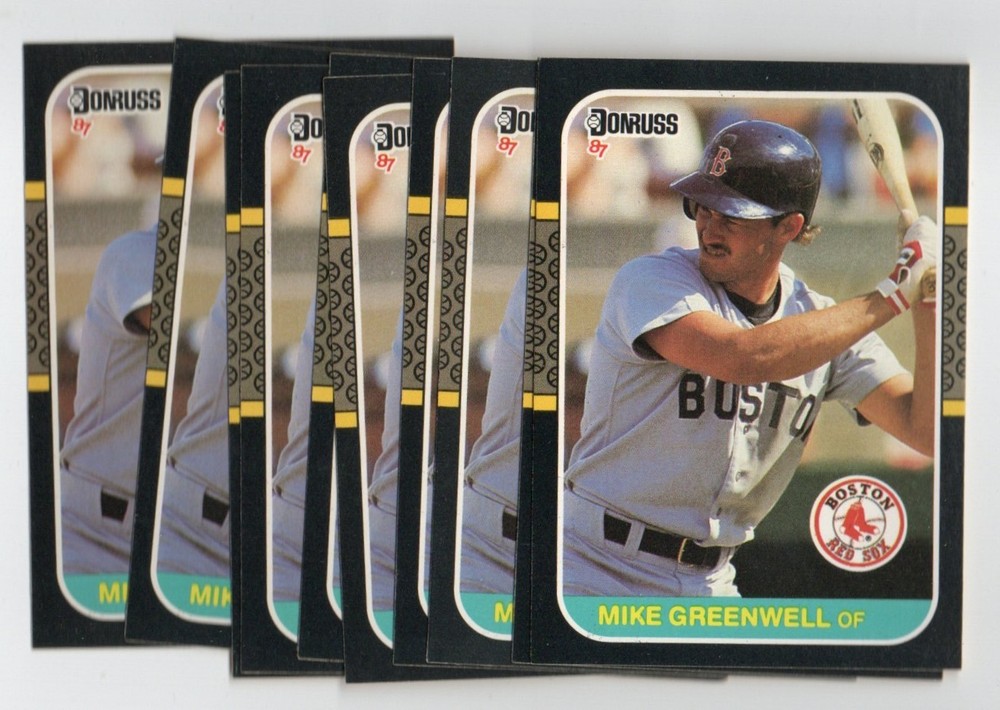 MIKE GREENWELL BOSTON RED SOX 1987 DONRUSS #585 10X ROOKIE LOT